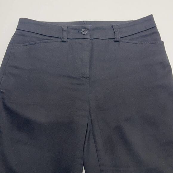 JONES NEW YORK Womens 4P Black Cotton Ankle Pant - Picture 2 of 4